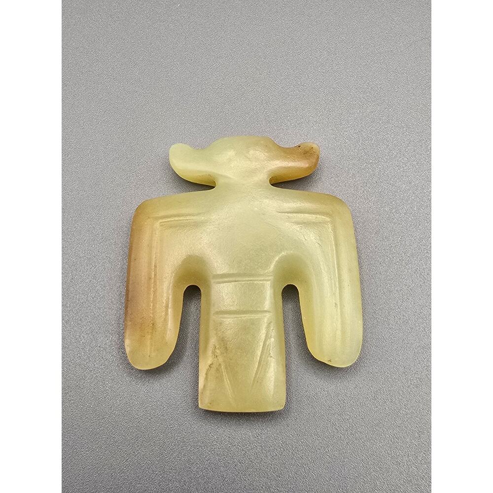 Neolithic Period Hongshan Style Jade Bird Pendant Pale Celadon Carved Pendant